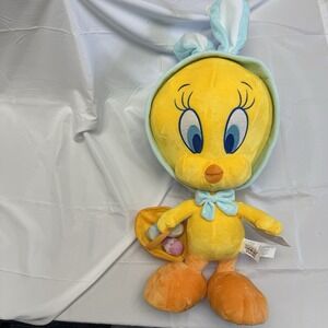 Gemmy 2025 Tweety Bird Easter Greeter‎ Stand Alone Rabbit Ears Basket Of Eggs